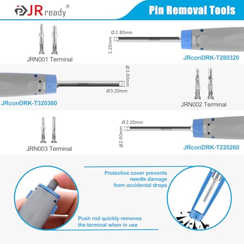 JRready ST6528 Terminal Removal Tool Pins Connector Kit Wire Crimp Male Female Terminals Car Electrical Automotive Single Contact Standard Molex MLX/093/062/Micro-Fit/Mini-Fit Jr. 220Pairs Terminal - color: 220Pairs Std Molex with Pin Removal Tool