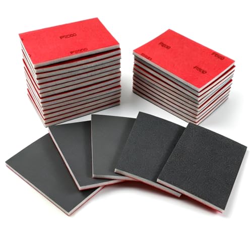 30PCS Sanding Sponge Pads, 80-3000 Grit Sandpaper Assortment for Wood Metal