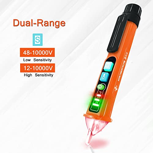 Non Contact Voltage Tester (2 Pack Orange) - color: 2 Pack Orange