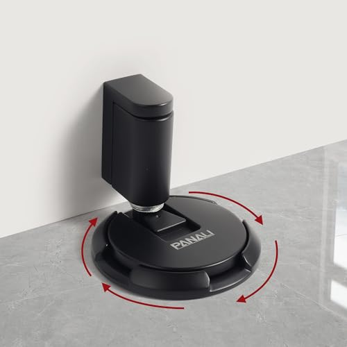 PANALI Magnetic Door Stopper, Windproof Door Stop, 1 Pack - color: Matt Black