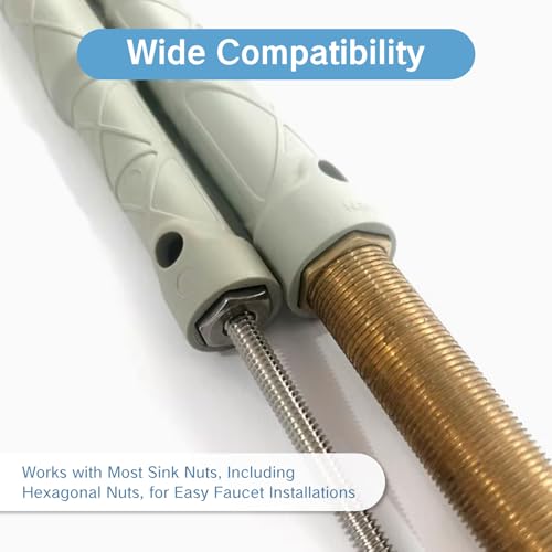Kitchen Sink Wrench Faucet Tool for Repair Plumbing Installation Removal Kit Ideal for Tight Spaces Under Sink Maintenance Durable ABS Construction Fits Hex Nuts Water Heater Pipes Home Tool