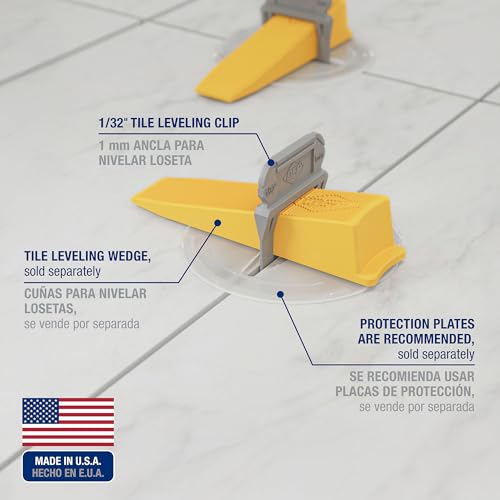 QEP 99776 LASH XL Tile Leveling System Clips for 1/32" Grout, Grey (2,000-pack)