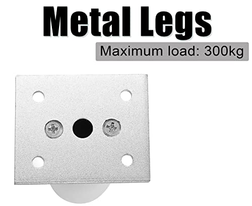 4-Pcs Adjustable Aluminum Alloy Furniture Legs 2.36" Height Silver - color: Silver, size: 2.36 Inch