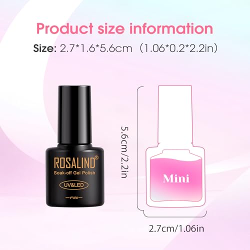 ROSALIND 30Pcs Gel Nail Polish Set, 26 Colors Macaron Pastel Gel Polish | with 3Pcs Glossy Matte Glitter Top Coat, Base Coat, Four Seasons Colors, Soak Off, UV Gel Nail Gift for Women - color: Multi-pastel