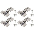 Blum Compact BLUMOTION Hinge (2 Kits), 1/2" Overlay, 105° Opening Angle, Steel, Integrated Soft-Close Hinges for Face Frame Cabinets - size: 2 KITS, style: With Screws
