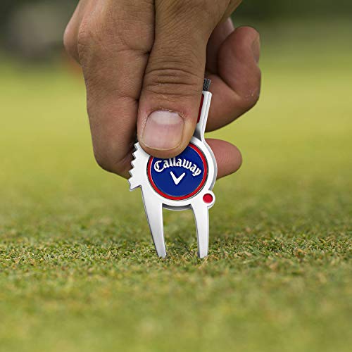 Callaway 4-in-1 Golf Divot Repair Tool - color: Red/White/Blue