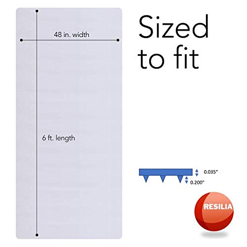RESILIA Deep-Pile Carpet Runner - Plastic Vinyl Carpet & Rug Protector, Waterproof Clear Vinyl Floor Runners, 48 Inches Wide x 6 Feet Long, Made in The USA - size: 48" x 6' (Rectangular)