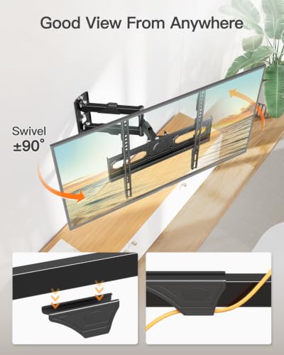 ELIVED Full Motion TV Wall Mount for 26-60" TVs, Max VESA 400x400, 77 lbs. - size: Motion: 26-60" TV