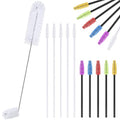 Hummingbird Feeder Cleaning Brush, 19 Pieces 3 Size, White - color: White