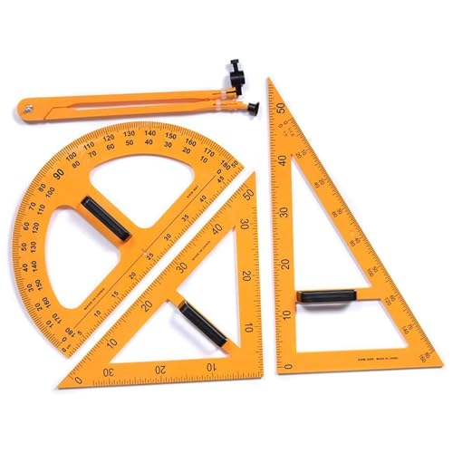 Math Ruler Magnetic Classroom Math Geometry Tool Set Enhances Classroom Learning, Easily Mounts to Blackboard Protractor Measuring Ruler Triangle Ruler (4pc) - size: 4pc