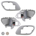 APPERFiT Interior Door Handle w/Bezel Kit (Gray) Compatible with 1995-2002 Chevy Chevrolet GMC Truck C1500 C2500 C3500 K1500 K2500 K3500 Suburban Tahoe Yukon Replaces 15708043 15708044 - color: Gray