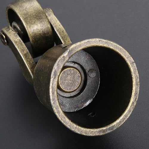 dophee 4Pcs Bronze Swivel Round Cup Caster for 25-30mm/1"-1.18" Wood Legs