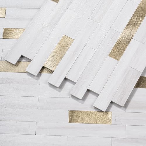 StyloVue 20 Sheets Peel and Stick Backsplash for Kitchen, 2026 Upgraded Dolomite Star Gray with Metal Glod Look Stick on Tile Upgrade Your Kitchen Backsplash, RV, Fireplace - color: Dolomite Star Gray With Metal Gold
