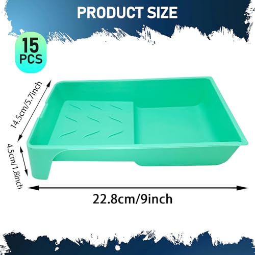4 Inch Paint Tray, 15 Pack Plastic Paint Roller Tray - size: Paint Tray,15 Pcs