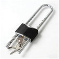 French Door Lock, Double Door Lock Device with Key（Black）