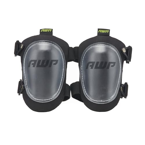 AWP Construction Knee Pads, One Size, 1 Pair, Black - size: 1 Pair, style: Hard Shell Knee Pads