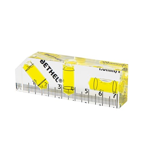 BETHEL Small Level Mini Bubble 90°/180° Magnetic Pocket SpiritLevel 4Inch | Shatterproof Cross Check Pocket Level Picture HangingLevels Tools for Machinist,Construction & Household - color: Yellow