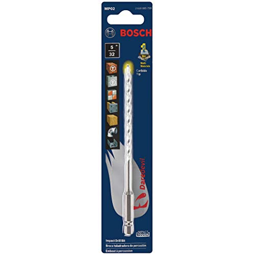 Bosch MP02 5/32 in. x 4 in. x 6 in. Daredevil Multipurpose Drill Bit (Pack of 2) - size: 5/32 in (Pack of 2)