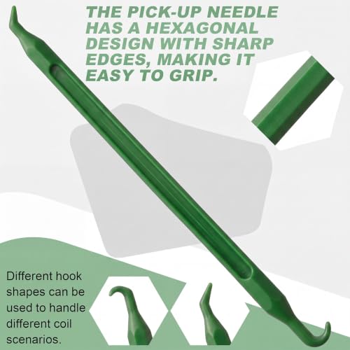 10 Pcs 5.5 Inch Plastic O Ring Pick Set Non Scratch Tool, Green - color: Green