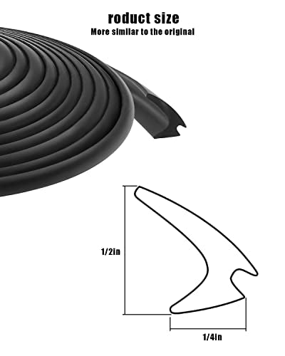 RV Window Rubber Seal Strip 1/2'' x 1/4'' for Boats RV Window Edge, 20Ft - size: 20 Ft
