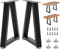 22 Inch Metal Desk Table Legs, Trapezoid Metal Coffee Table Legs,Heavy Duty Industrial Dinning Desk Leg with Adjustment Feet Pads (Bear Up to 800lb) - size: 22 '' Trapezoid