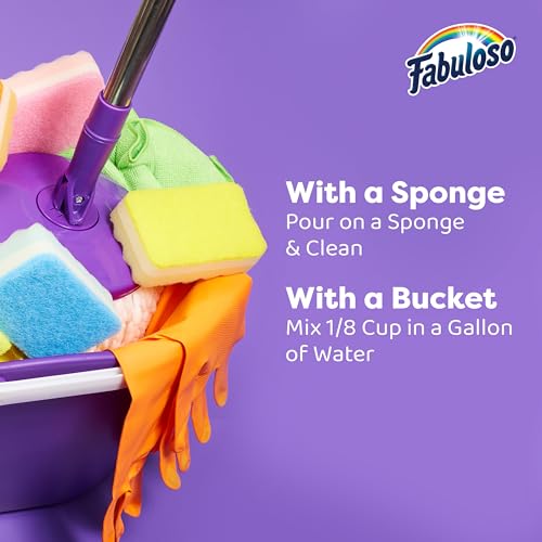 Fabuloso Multi-Purpose Cleaner and Floor Cleaner, 2X Concentrated Formula, Long-Lasting Freshness, Watermelon Scent, 56 fluid ounces - size: 56 Fl Oz (Pack of 1)
