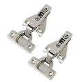Probrico 1 Pair（2 Pack） Kitchen Cabinet Hinges for Face Frame Cabinet, Concealed Cabinet Hinges Brushed Nickel with Mounting Screws - size: 1 Pair