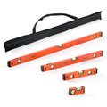 VEVOR Torpedo Level, 4-Piece Included 4/12/24/40 in, Magnetic Leveler Tool Set Aluminum Alloy, with Clear 3 Green Vials, Hanging Hole, Box Beam Multi-angle Measurement for Construction Home Renovation - size: 4/12/24/40 inch set
