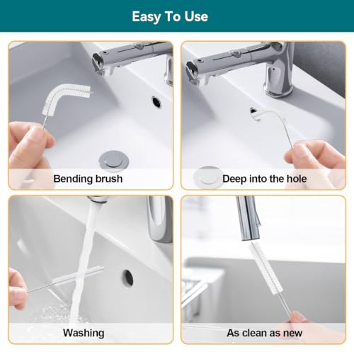 160 Flexible Drain Cleaner Brush with Storage Reel, AC Condensate & Car Sunroof Drain Unclog Tool for Hair & Debris Clog Removal - size: 160 in