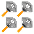 4 PCS Corner Clamps for Woodworking, Premium 90 Degree Right Angle Clamps, Adjustable Swing Jaw Aluminum Frame Clamps for Precise and Easy Fixing - size: 4 PCS Clamping Range 2 Inch