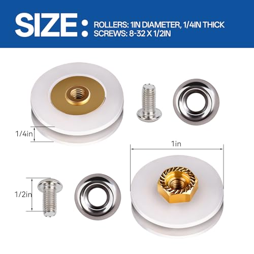 Screen Roller Assembly(2Pcs Rollers,2Pcs Machine Screws)