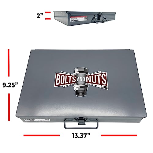 Metric Class 10.9 Hex Cap Flange Frame Bolts & Locking Flange Nuts Assortment Kit - 370 Pieces!