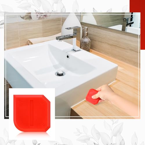 Outus 2 Pieces Caulking Tool Set Silicone Sealant Grout Tool for Kitchen Bathroom Floor Sealant Sealing(Red) - color: Red