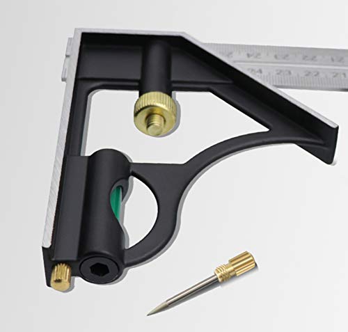Square Angle Ruler,3Pcs/Set 300mm Stainless Steel t Square Ruler Adjustable Sliding Combination & Protractor Level Measure Measuring Set