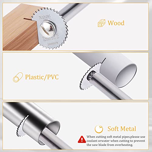 Richcat Inside Pipe Cutter with 3 Replaced Blades, for PVC and Plastic Pipe,Blade 1.2mm thick - size: 1/4" Hex Shank (3 Saw Blades)