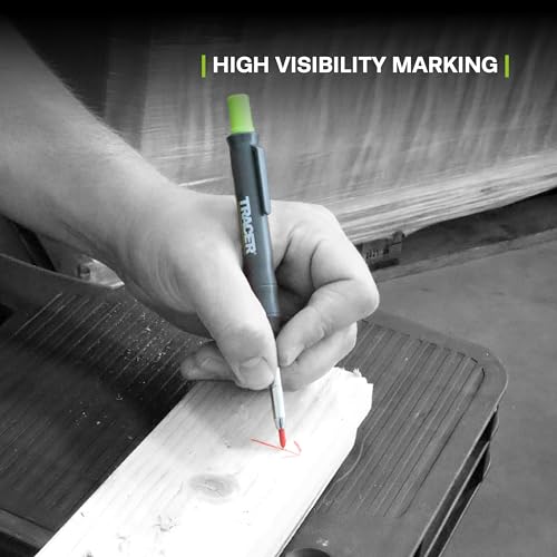 Tracer Pencil Refills - 12 x 2.8mm High-Visibility Coloured Leads for Deep Hole Pencil. 6 x Red, 6 x White. (Pack of 2) - size: pkg of 12 (Pack of 2)
