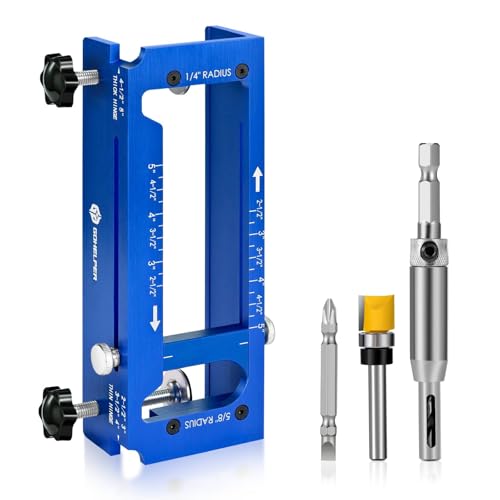 Door Hinge Jig, Door Hinge Template Kit for Router, Blue One - style: Blue One