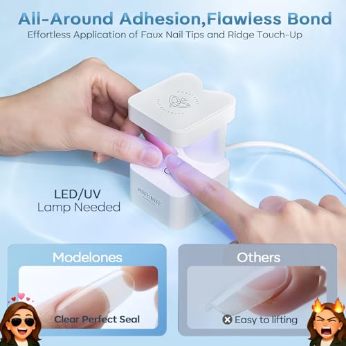 modelones 10 in One X Nail Gel Glue Gel Base Coat Brush On Nail Polish - color: Gel Nail Glue Clear