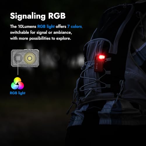 WUBEN G5 EDC Flashlight Magnetic Keychain Rechargeable Mini Pocket Flashlight 400LM Dual Light Sources RGB Light Portable Flat Flashlight for Outdoor Home Emergency (Ice Crack) - color: Silver
