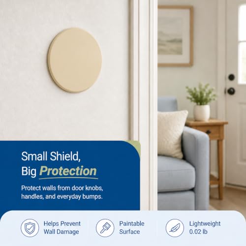 Prime-Line U 9268 5 In., Rigid Vinyl, Ivory, Self Adhesive Wall Protector (Single Pack) - color: Ivory