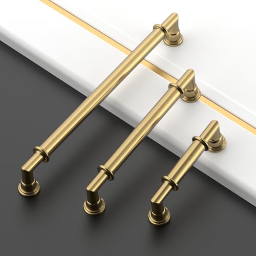 Asidrama 10 Pack 5 Inch(128mm) Champagne Bronze Kitchen Cabinet Handles, Champagne Cabinet Pulls Kitchen Cabinet Hardware for Cupboard Drawer - color: Champagne Bronze, size: 5" Hole Center