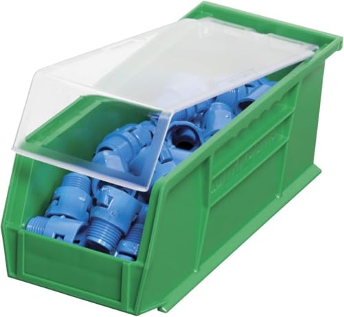 Akro-Mils 30224 AkroBins Plastic Storage Bins, 11"x 4"x 4", Green, 12-Pack - color: Green