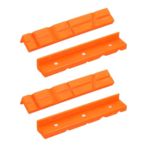 HARFINGTON 2 Set Vise Jaw Pads 6" Rubber V-Shape Magnetic Vise Soft Jaws Standard Anti-Scratches Vice Covers Tools for DIY Making Woodworking Clamping Plumbing, Orange - size: 6"