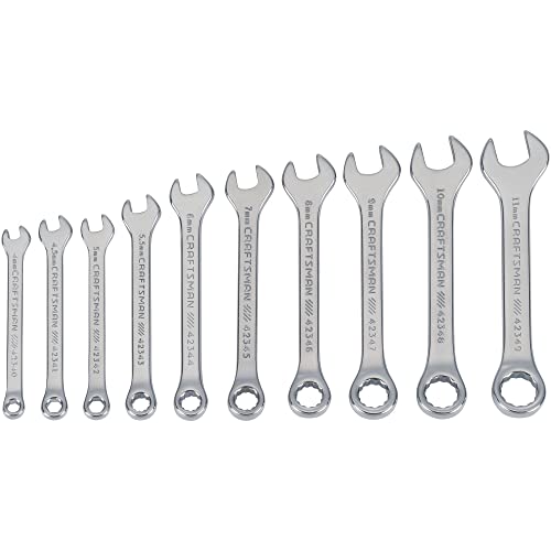 CRAFTSMAN Wrench Set, MM and SAE Combination, 10 Piece (CMMT42339)