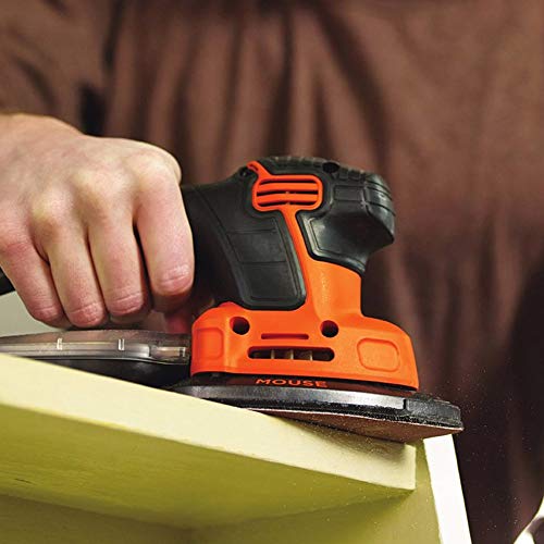 LotFancy 60 Grit Sanding Pads for Black and Decker Mouse Sanders, 12 Hole Hook and Loop Sandpaper - Detail Palm Sander Sanding Sheets, Pack of 50 - size: 60 Grit