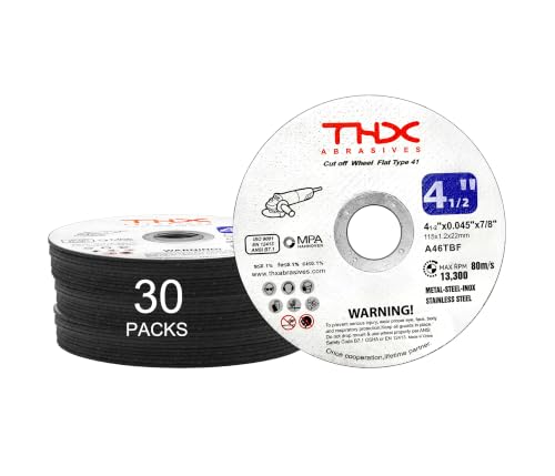 THX 4 1/2 Inch Cut Off Wheel,Long-Lasting Thin Cutting Wheel,30 Pack - size: 4-1/2" x 0.045" x 7/8"