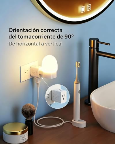 TROND Multi Plug Wall Outlet Extender 2 Pack, Small Outlet Splitter, White - color: White, size: 3 Prong, 2 Pack