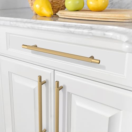Amerdeco 10 Pack Champagne Bronze Knurled Cabinet Pulls 7.5 Inch Hole Centers Kitchen Cabinet Handles Hardware Kitchen Handles for Cabinets Handles IH0006 - color: Champagne Bronze, size: 7.5"/192MM Hole Center