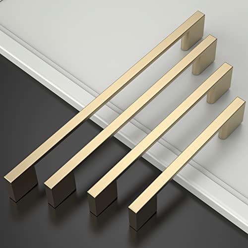 Amerdeco 10 Pack Brushed Brass Cabinet Pulls 3-3/4 Inch(96MM) Hole Centers Kitchen Cabinet Handles Cabinet Hardware Kitchen Handles for Cabinets Cupboard Handles Drawer Pulls ZH0006-2008… - color: Brushed Brass, size: 3-3/4"/96MM Hole Center, style: 10 Pa