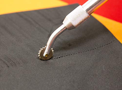 Excel Blades 7/16 inch Pounce Wheel, American Made Serrated Tracing Wheel, Perforator and Embossing Tool - color: Silver